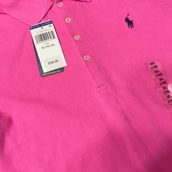 Polo Ralph Lauren Pink Kids Extra Large Shirt (16) - Picture 4 of 8